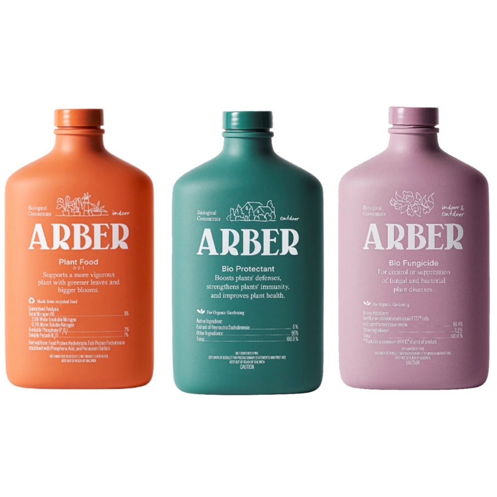 Arber plant bundle of plant food, Bio Fungicide, Bio Protectant (3 total)